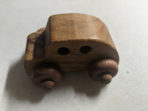 Vintage Wooden Toy Cars Plane Unpainted Montgomery Schoolhouse Vermont Lot of 3 - Picture 11 of 12