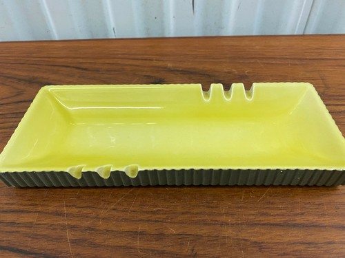 Vintage Hyalyn 776 Pottery Ashtray Cork Bottom 4" x 10” Mid Century Ceramic  - Picture 1 of 7