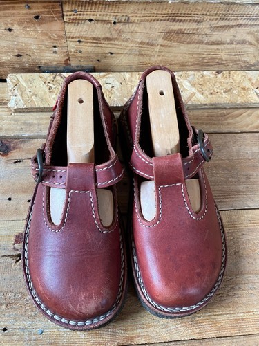 Duckfeet mary jane lolland red leather shoes sz 36 Us 5.5 - 第 2/14 張圖片