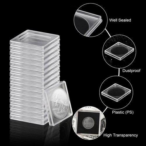 40Pc Plastic Coin Capsule Storage Box Collection Case Organizer Holder - Picture 4 of 11