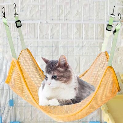 Verstellbare Katzen Netz Hängematte Balkon hängend Schlafbett Katzen Ruhebett UK