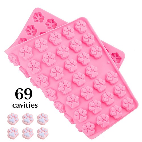 1Pc 69Cavity Silicone Dog Cat Paw Print Treat Molds Mini Gummy Candy Molds _yi - Picture 6 of 12