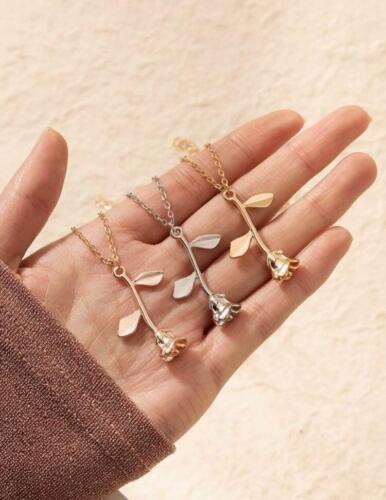 Collana Donna Multistrato in ACCIAIO INOX Con Rosa Stelline Catena Argento\ Oro - Foto 1 di 10