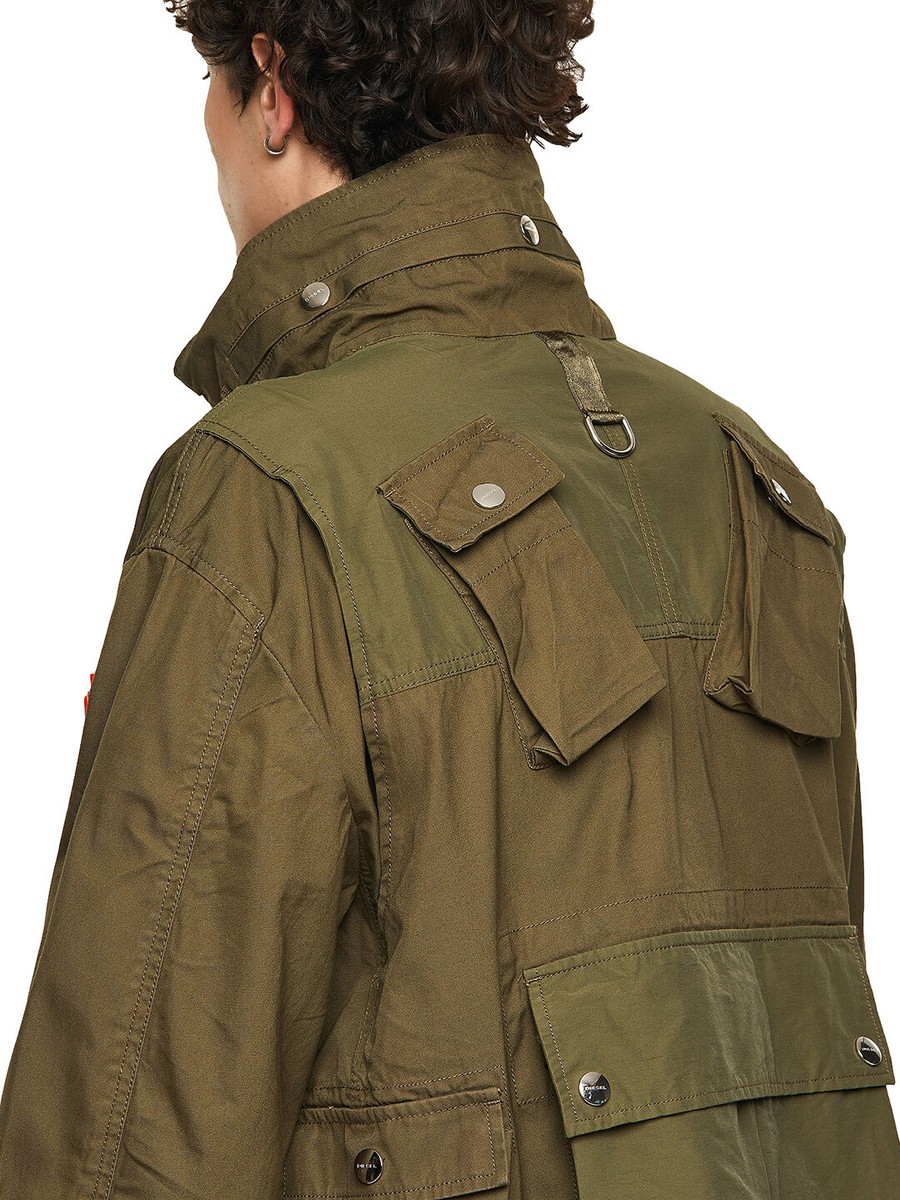 Olive green short jacket sale