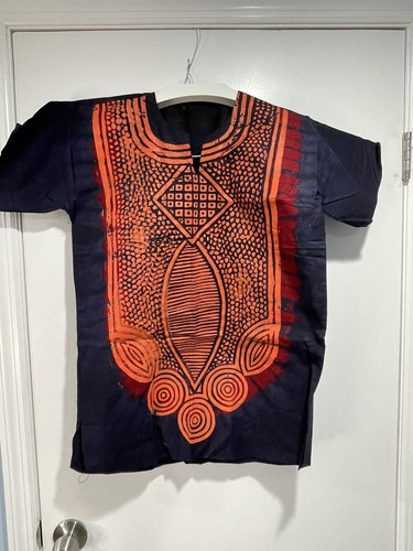 African Print Adire Kaftan Dashiki Kaftan Top Unisex. Made in Nigeria. - Bild 3 von 5