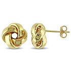 Amour 10k Yellow Gold Love Knot Stud Earrings