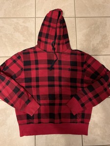 polo red and black hoodie