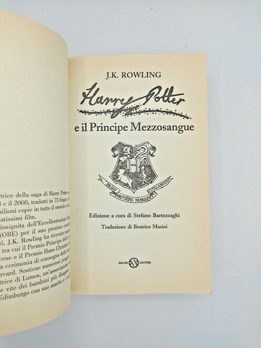 "HARRY POTTER e IL PRINCIPE MEZZOSANGUE" Rowling, Salani 2013 BES - Bartezzaghi - Picture 2 of 6