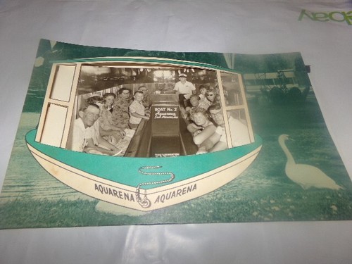 Vintage  Photo Aquarena Springs Glass Bottom Boat Ride w People San Marcos Texas - Picture 1 of 7