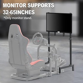 Marada Monitor Stand Fit Large Tube Racing Simulator Cockpit Stand (27-65IN TV)