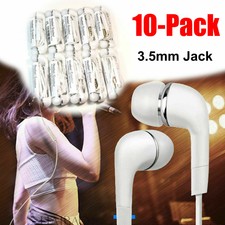 10PCS 3.5mm In-ear Stereo Headphone Headset Earphone Earbuds w/ Mic Universal
