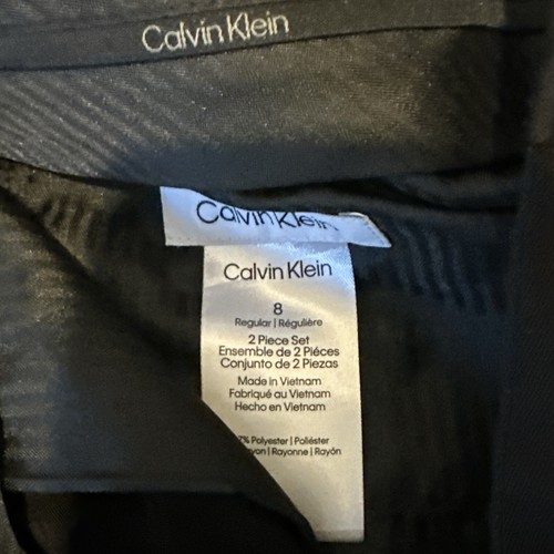 Calvin Klein Boys 2 Piece Suit Slim Fit Charcoal Size 8 - Picture 10 of 11