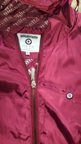 lambretta satin bomber hoodie jacke