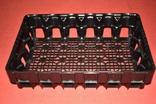 Vintage Coca Cola Black Plastic Carrier Bottle Crat Rehrig 4.5X12X18"