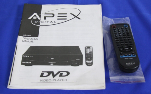Telecomando lettore DVD originale APEX DIGITAL RM-1300 e manuale AD-1000 - Foto 1 di 6
