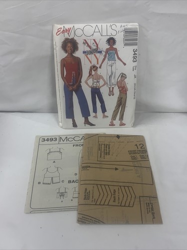 McCall's NY Junior pattern 3493 Junior's Tops & Cropped Pants sz 3/4-9/10 uncut - Picture 4 of 7