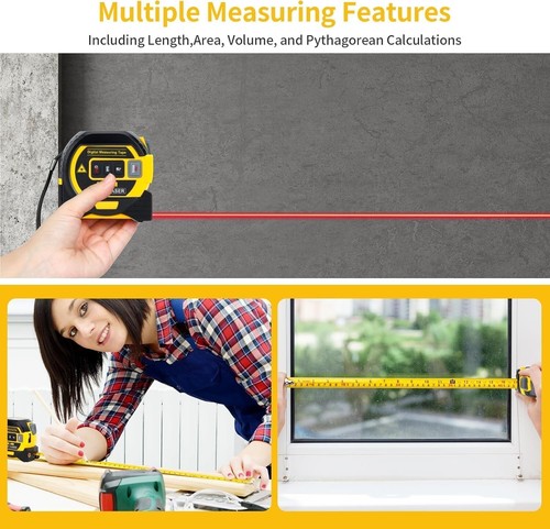 2025 The Almighty Ruler 3-in-1 Tape Measure - 40M Laser Measure - 5M Tape Measur - Picture 4 of 7