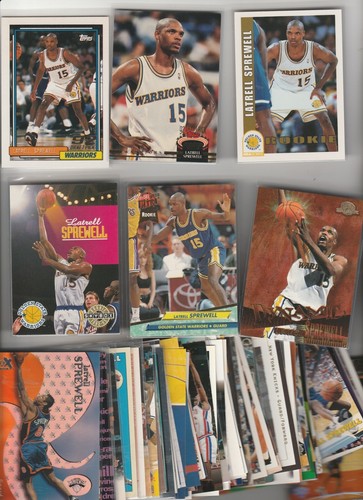 LATRELL SPREWELL SPREE LOT (85) verschiedene mit 9 1992-93 ROOKIES RC INSERTS - Bild 1 von 7