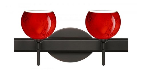 BESA LIGHTING - Set Of 2 - Mini Glass Palla 5 Pendants Sconces in Magma Red - Picture 3 of 8
