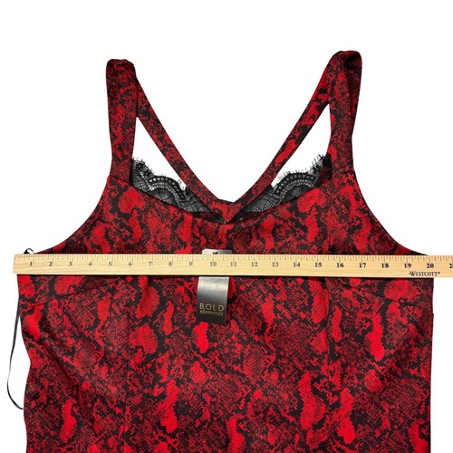 Bold Elements Dress Women's Extra Large Red Lace Snake Skin Print Strappy NWT - Picture 7 of 11