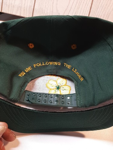 Vintage New San Sun Pioneer~Brand Canola Solid Gold ~Hat With Pin - Picture 2 of 8