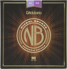 D'Addario Nickel Bronze Custom Light Acoustic Guitar Strings 11-52