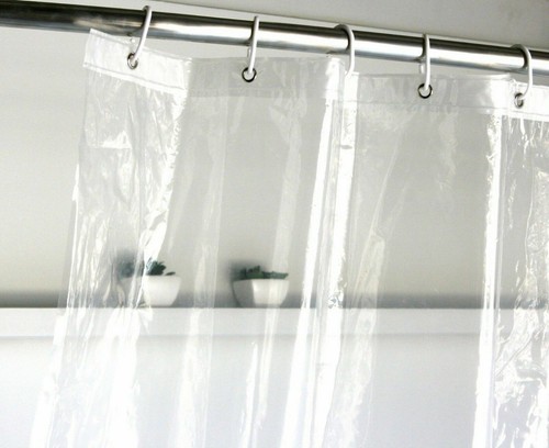 Clear PEVA Shower Curtain 72"W x 72"H Waterproof Mildew Resistant No Smell - Picture 6 of 8