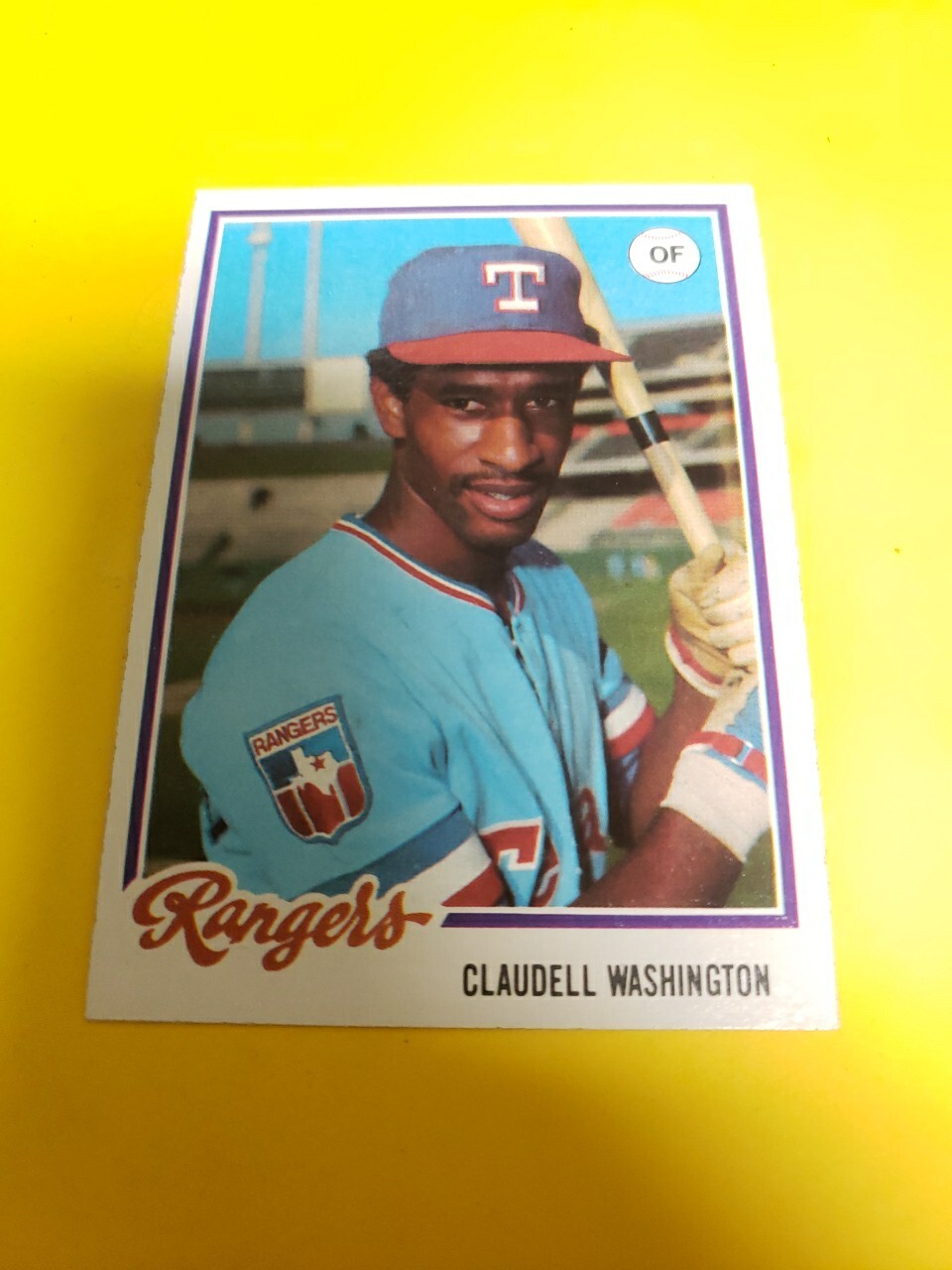 1978 Topps Burger King Restaurant Texas Rangers Claudell Washington #19