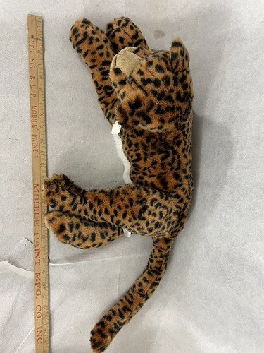 New Pier One Leopard Cheetah Stuffed Animal Toy Gift Plush Laying Down Rare - Picture 5 of 11