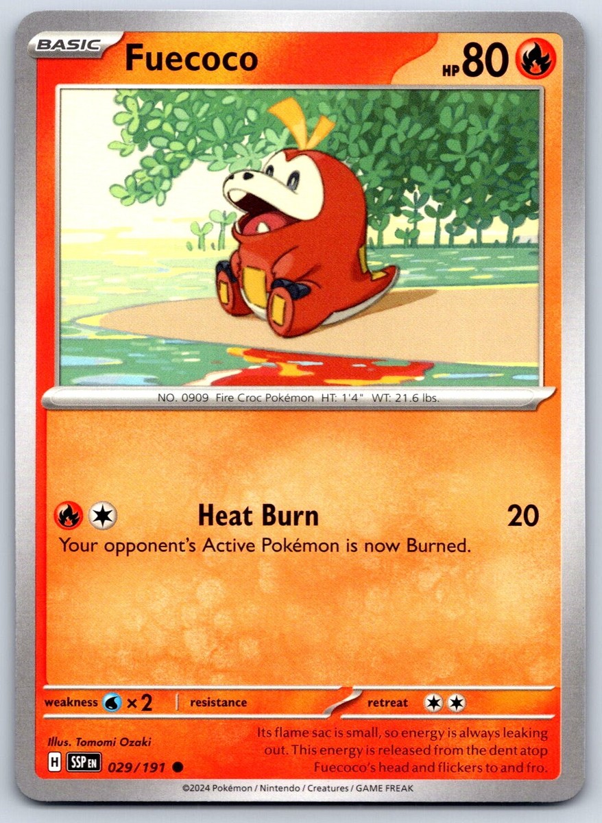 Fuecoco - Surging Sparks SSP EN 029/191 Pokemon TCG Card | eBay
