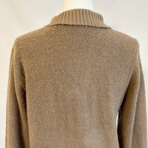 Vintage 70s Sears Brown Terry Cloth Chenille V Neck Pullover Sweater Medium - Picture 10 of 13