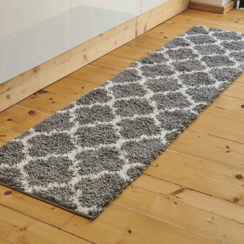 Shaggy Trellis Rugs for Bedroom Super Soft Cosy Long Pile Rugs Modern Decor NEW - Picture 13 of 17