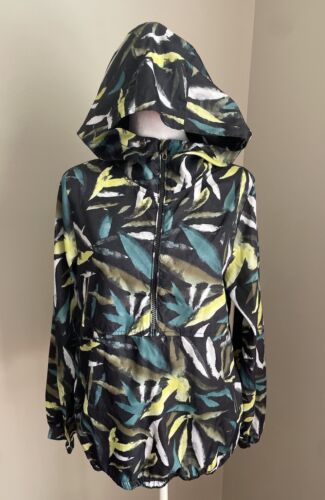 Volcom XS Anarak Windbreaker Jacket Waterproof Quick Dry Skater Leaf Print - Picture 4 of 17