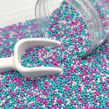 FAKE 2MM Turquoise/Pink Themed Pearl Mix NOT EDIBLE D5-14