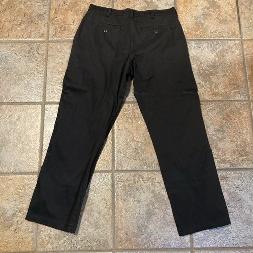 New-34x30 WRANGLER Pants Straight Fit Advanced Comfort Chino Pants Black - Picture 4 of 6