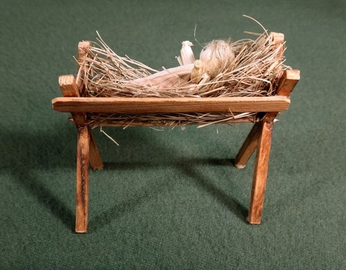 vintage CORNHUSK DOLL NATIVITY CRECHE hand-made folk art JESUS MARY JOSEPH sheep - Picture 4 of 14