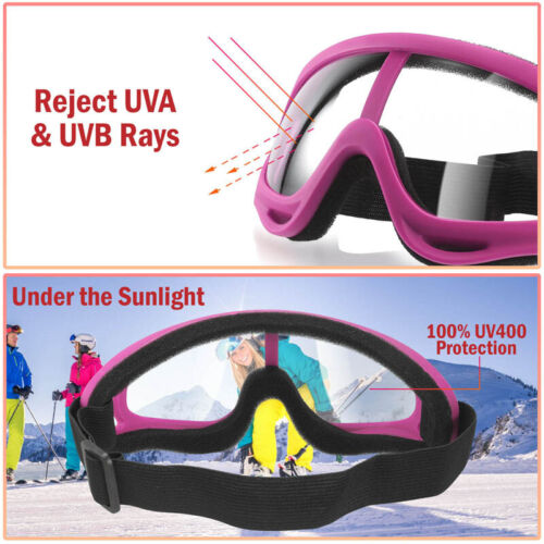 2Pairs Winter Sports Snow Goggles Anti Fog Ski Snowboard Skate UV-400 Sunglasses - Picture 17 of 65