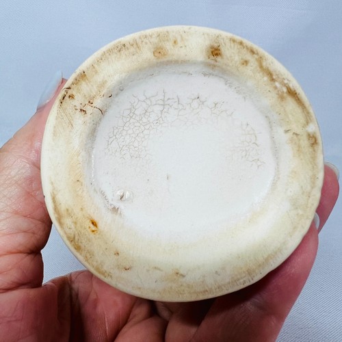 Irice Vintage Lady Head Vase Glamorous Mid Century Ceramic Gold Accents 4 1/2" - Picture 6 of 8