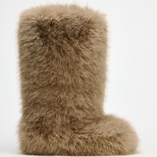 ZARA 2025 NUEVO CON ETIQUETAS. BOTAS COLECCIÓN ESQUÍ PIEL OVEJA BEIGE CLARO. 2705/410/111 - Imagen 5 de 11