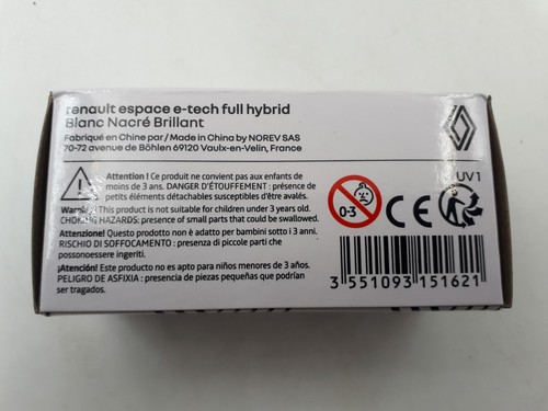 Miniatura Renault Espace VI E-Tech Full Hybrid 1/64 Norev Original Blanco - Imagen 6 de 7