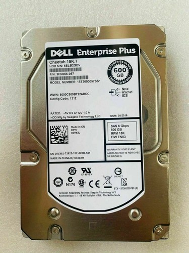 Dell EqualLogic 0VX8J 600GB 6G SAS 15K 3.5in ENT HDD ST3600057SS Hard Disk - Picture 2 of 4