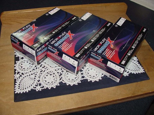 Three (3) Boxes Ansell Microflex CobaltX Exam Gloves MEDIUM N212 Blue, Non Latex - Afbeelding 2 van 5