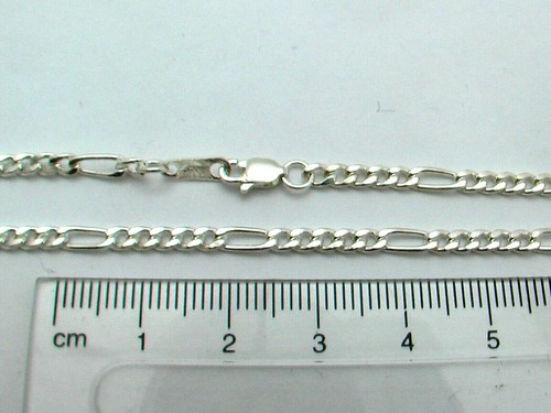 Collar de cadena Figaro de plata esterlina 925 mexicano Taxco. 18", 45 cm. 7,7 gramos - Imagen 3 de 10