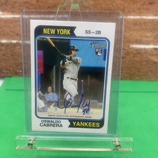 2023 Topps Heritage Oswaldo Cabrera Real Ones RC Auto #ROA-OC New York Yankees
