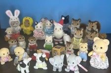 Calico Critter LOT - 24 Figures holiday and baby Accessory Pieces 