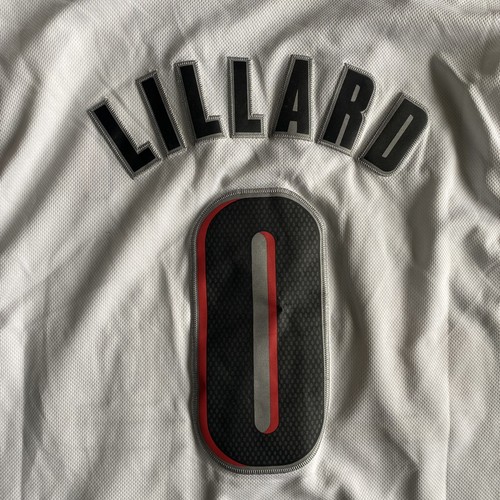 Adidas NBA Portland Trail Blazers Damian Lillard #0 Rip City Jersey Size L White - Picture 10 of 11