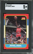 1986 Fleer Basketball - #57 Michael Jordan ROOKIE HOF - SGC 5 Chicago Bulls