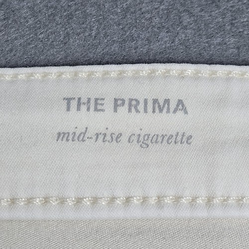 AG Adriano Goldshmied Jeans Sz 26 The Prima Mid Rise Cigarette Stretch Cream - Picture 9 of 9