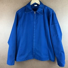 VTG 70s 80s Distressed Faded Protexall Mechanic Workwear Jacket M USA Ideal Zip