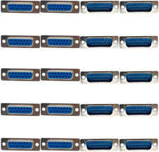 20PCS DB15 Male and Female Solder Type Connector, RS232 Serial 15 Pin D Sub Adap